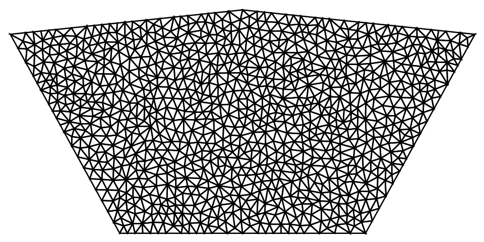 Intersection of a large triangle with a centered regular hexagon
